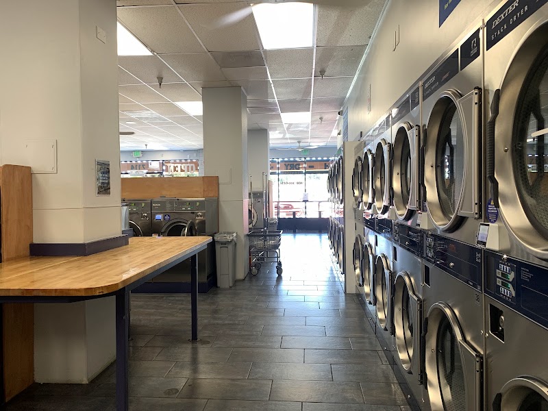Clean Oak Laundromat Vending Machine Location