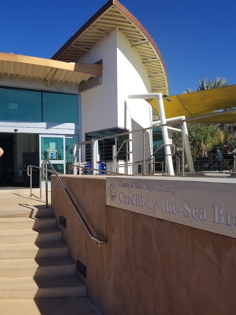 San Diego County Library Cardiff-by-the-Sea Branch Library Vending Machine Location