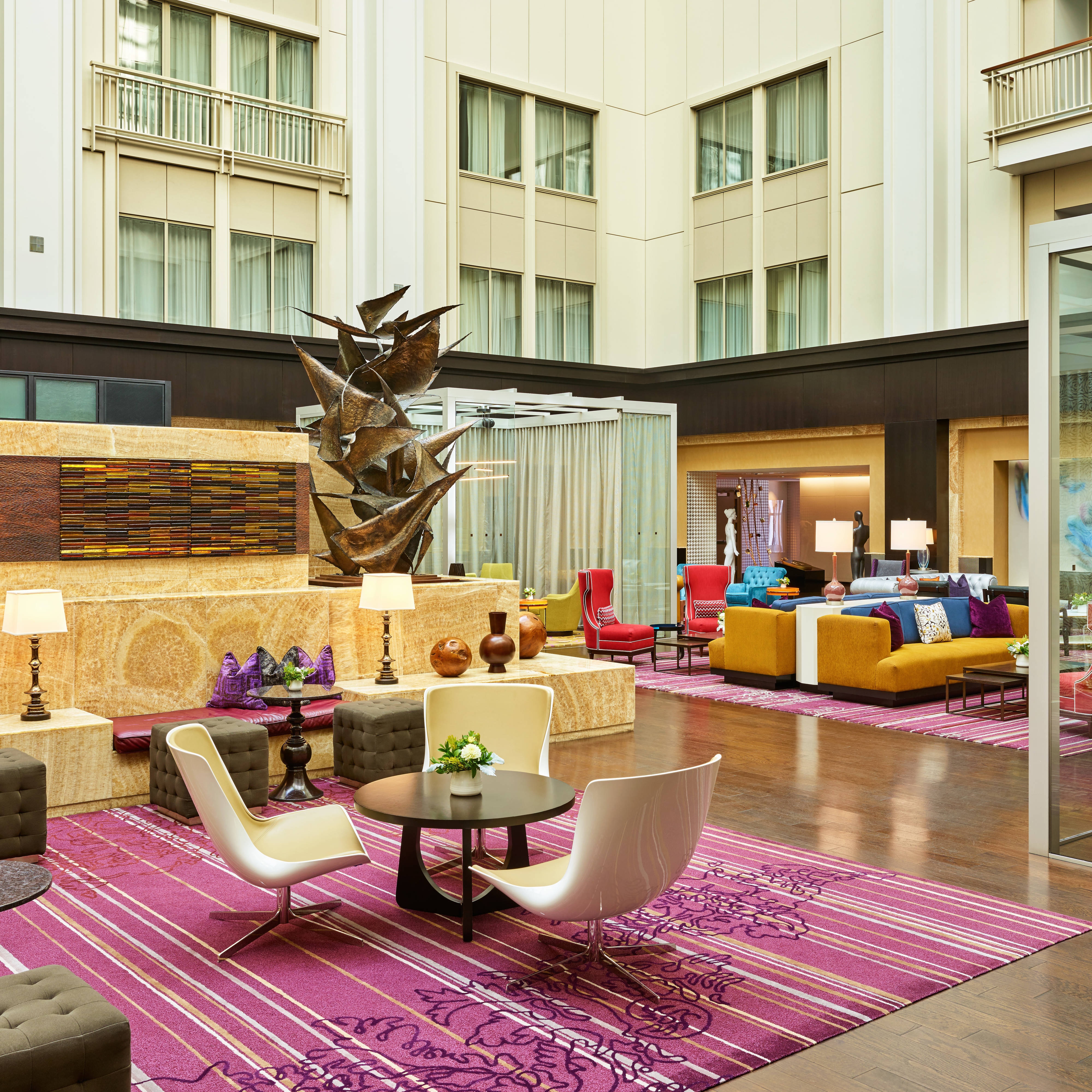 Downtown Luxury Hotel Atrium — Conference + Guest Traffic Vending Machine Location